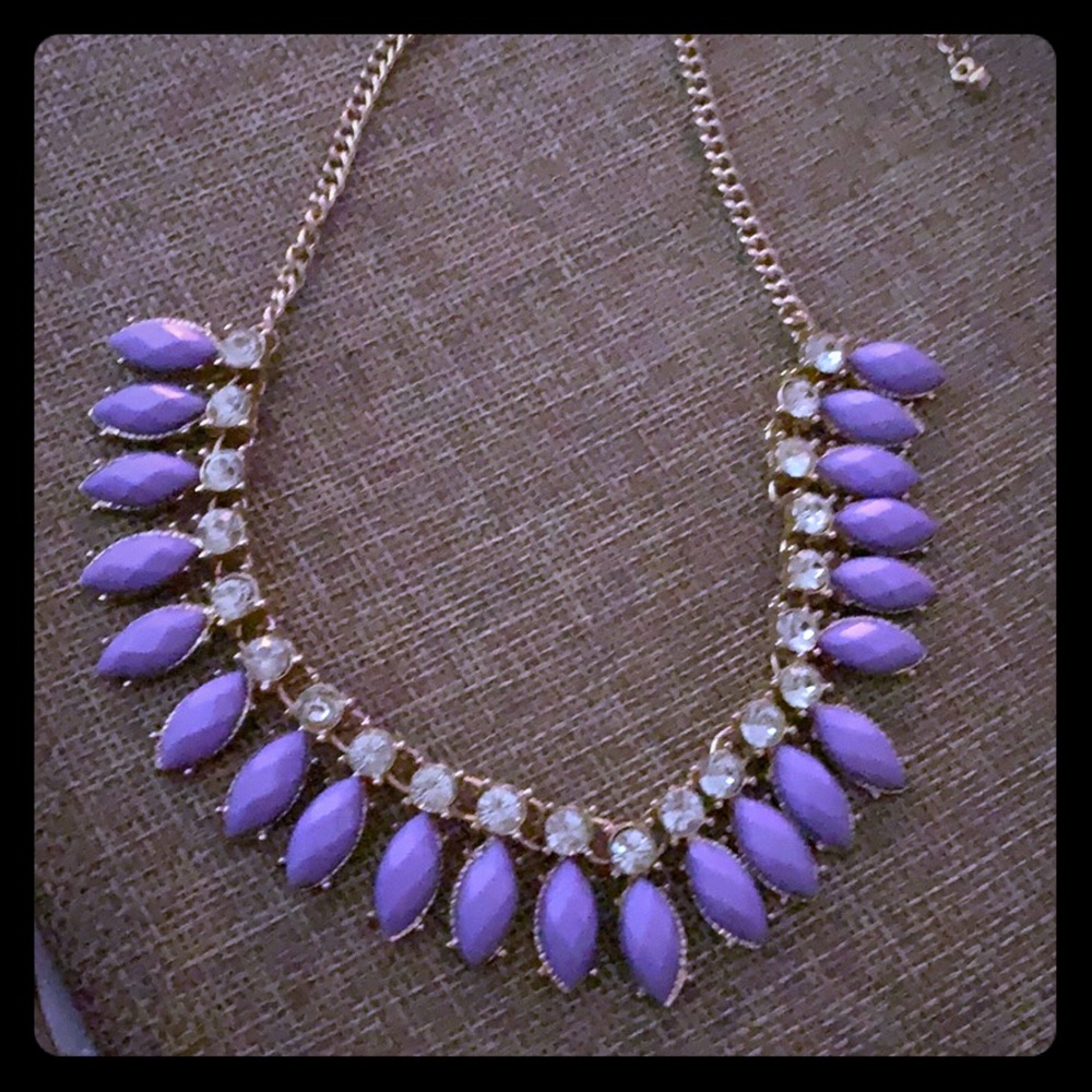 Hold and purple necklace